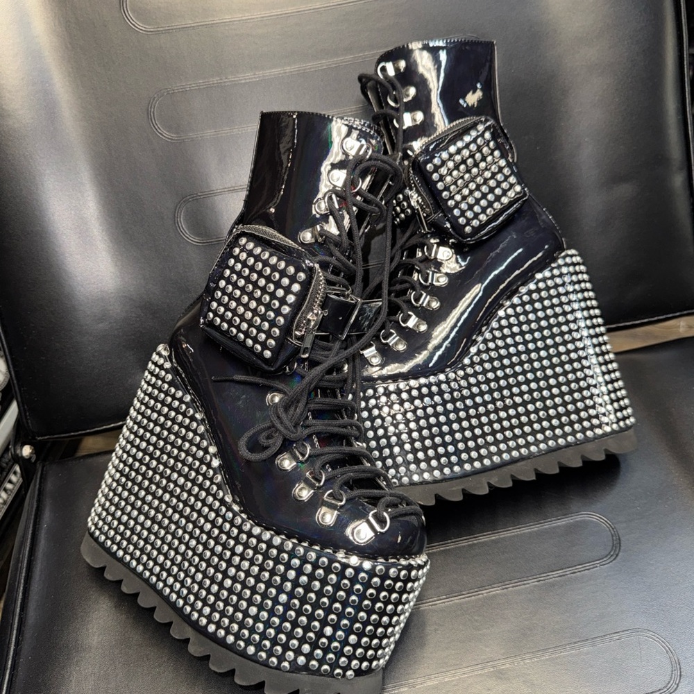 Club Exx Studded Tactical Traitor Boots - US size 7 - BRAND NEW IN BOX
